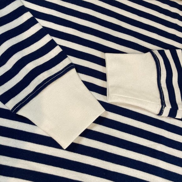 🔥HOST PICK🔥 J.CREW NAVY and WHITE STRIPED LONG SLEEVED TOP with BUTTON CLOSURE - Picture 8 of 11